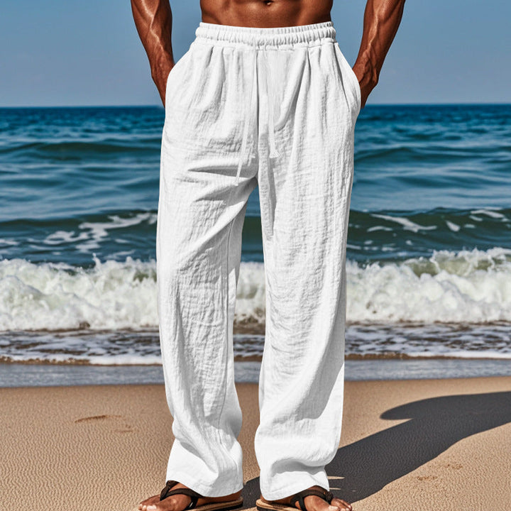 Herren Lässige Strandhose mit elastischem Bund und praktischen Seitentaschen Drune