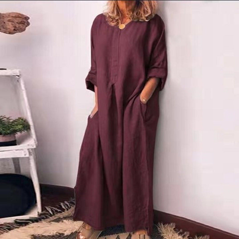Damen Leichtes Sommerkleid Drune