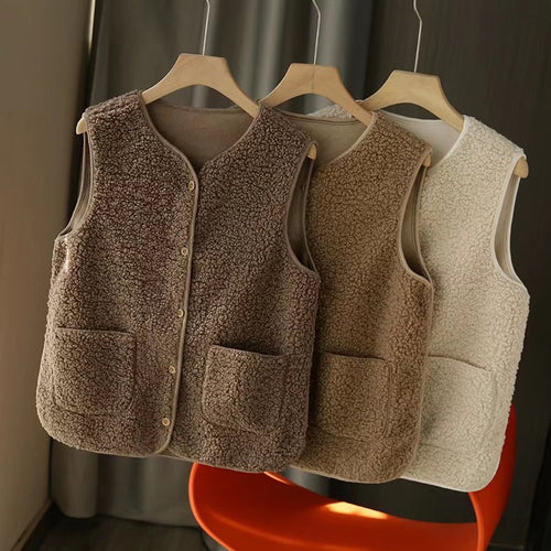 Damen Kuschelige Fleece-Weste mit praktischen Taschen Drune