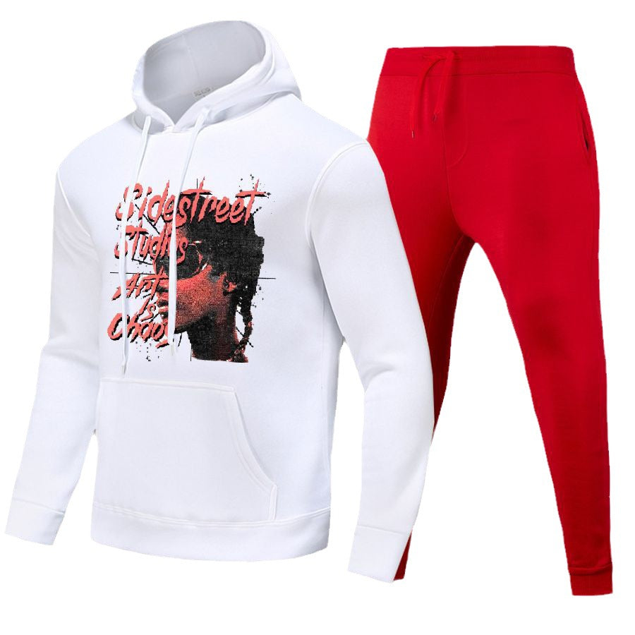 Herren Hoodie und Jogginghose Set mit auffälligem Grafikelement Drune