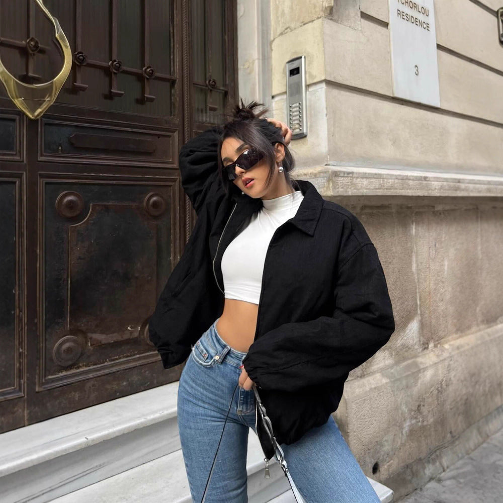 Damen modische und lässigeOversized Jacke Drune