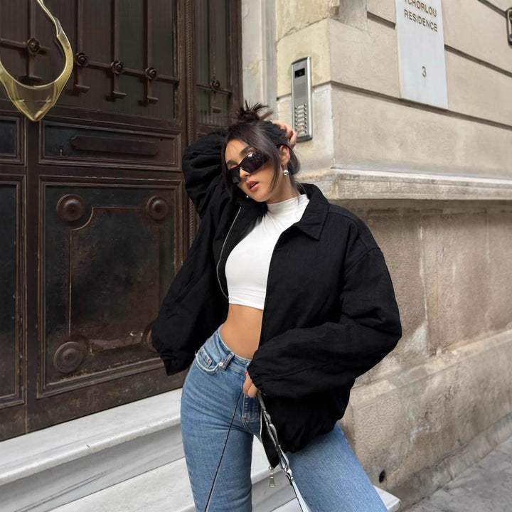 Damen modische und lässigeOversized Jacke Drune