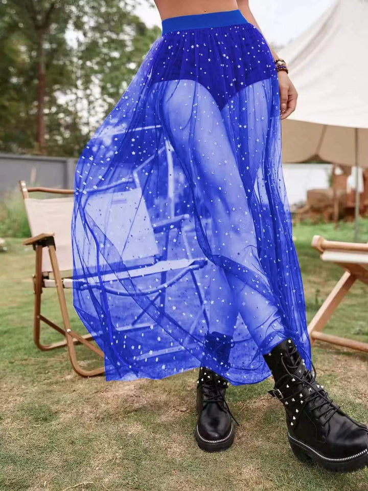 Drune | Ruffle hem with high waist made of lace