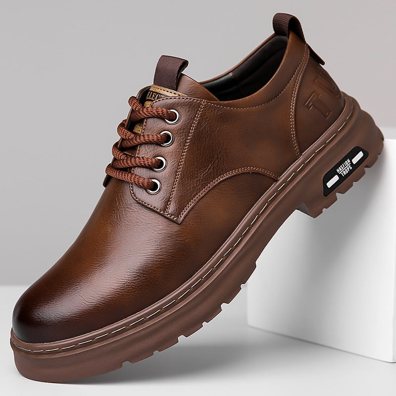 Herren Premium Leder Schnürschuhe mit rutschfester Sohle Drune