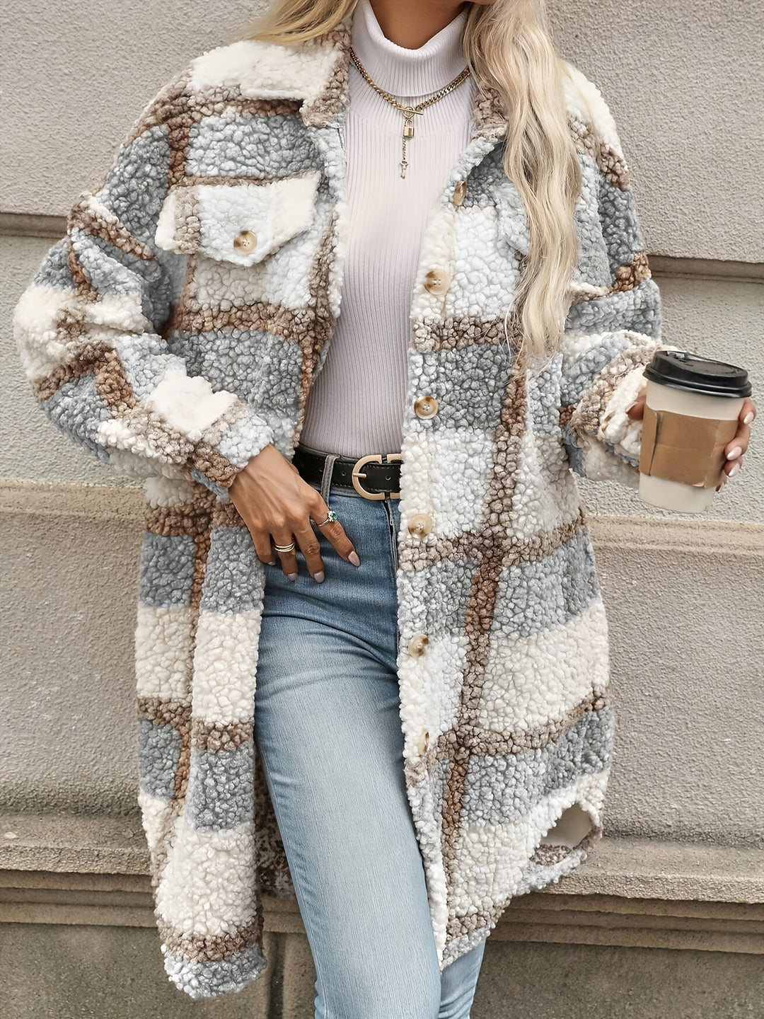 Damen Oversized Shirtjacke Drune