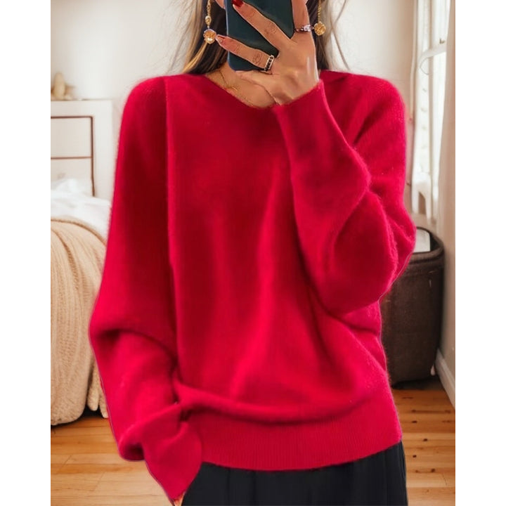 Damen gemütlicher Cashmere Pullover Drune