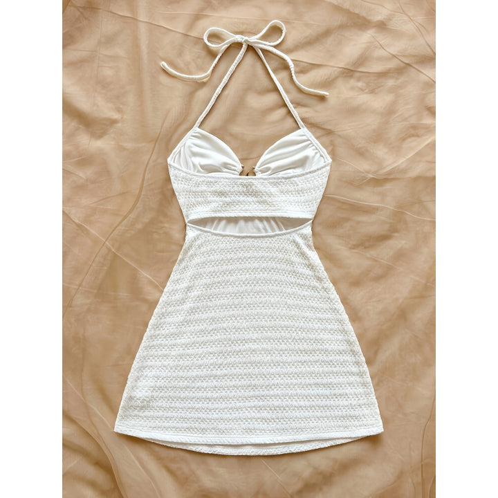 Damen Strandkleid mit raffinierten Trägern und dekorativem Schlitz Drune