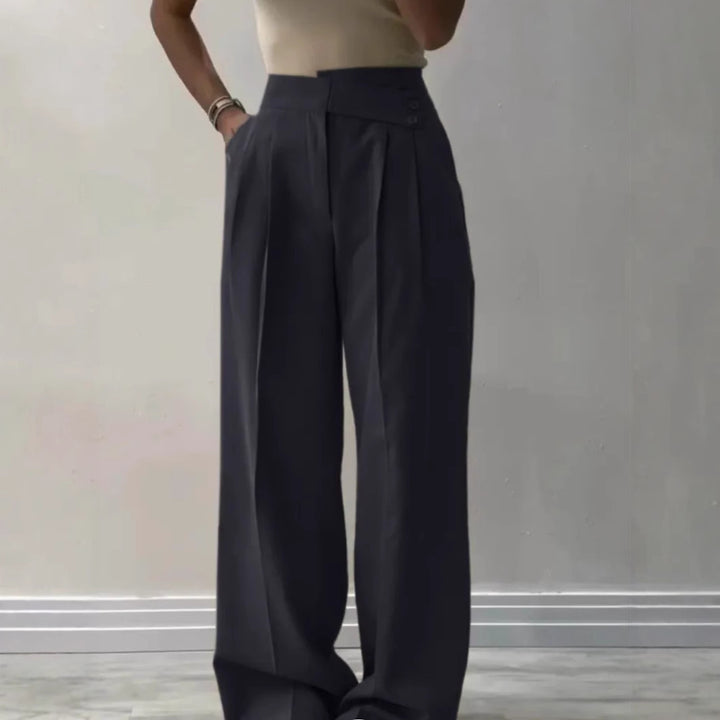 Damen Elegante und weite Bügelfaltenhose Drune