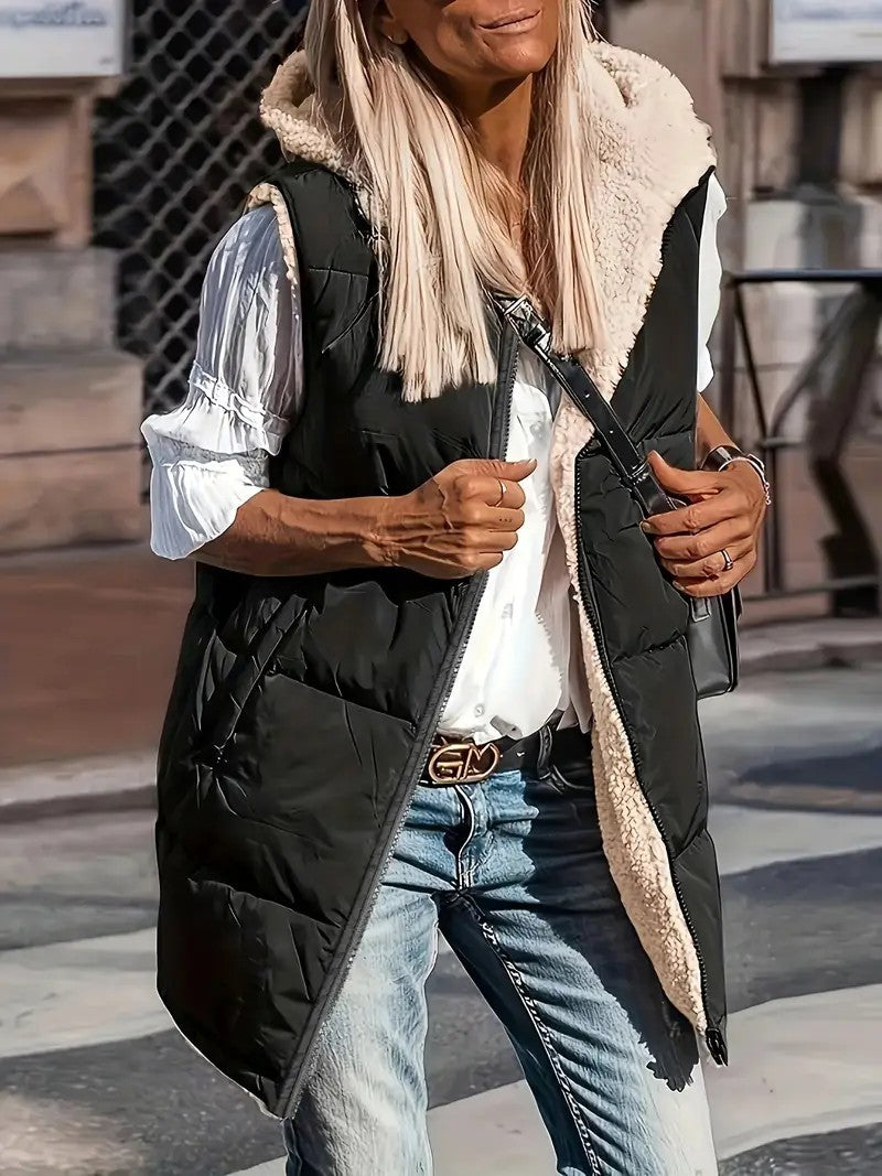 Damen Wendejacke mit sherpa Innenfutter Drune