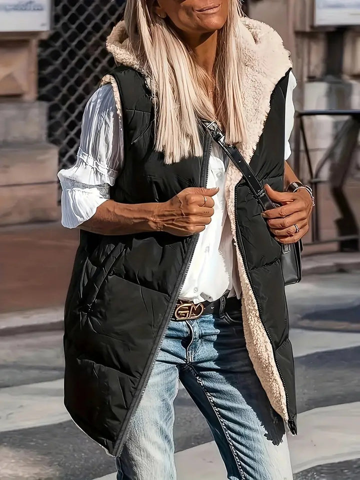 Damen Wendejacke mit sherpa Innenfutter Drune