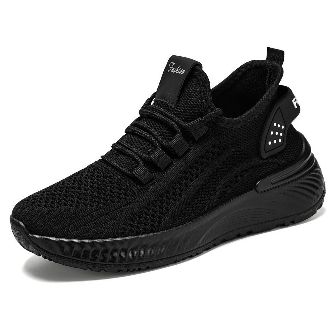 Damen nan atmungsaktiver Strick-Freizeitsneaker mit elastischem Schlupfkragen und gedämpfter Keilsohle Drune