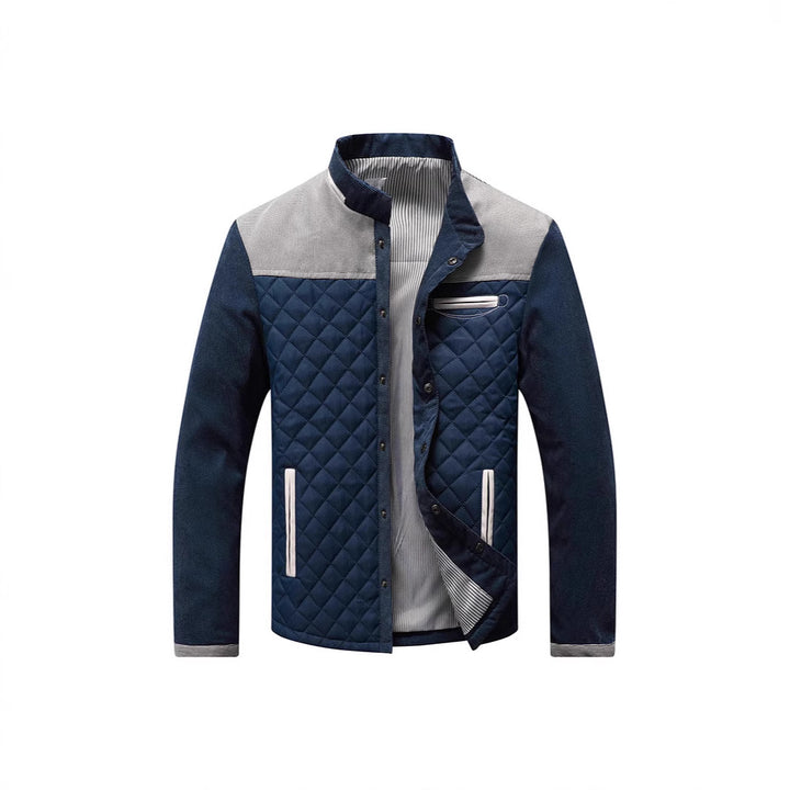 Herren gesteppte Freizeitjacke mit modischem Stehkragen und praktischen Taschen Drune