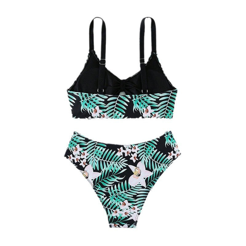Damen Bikini-Set mit floralem Design und verstellbaren Trägern Drune