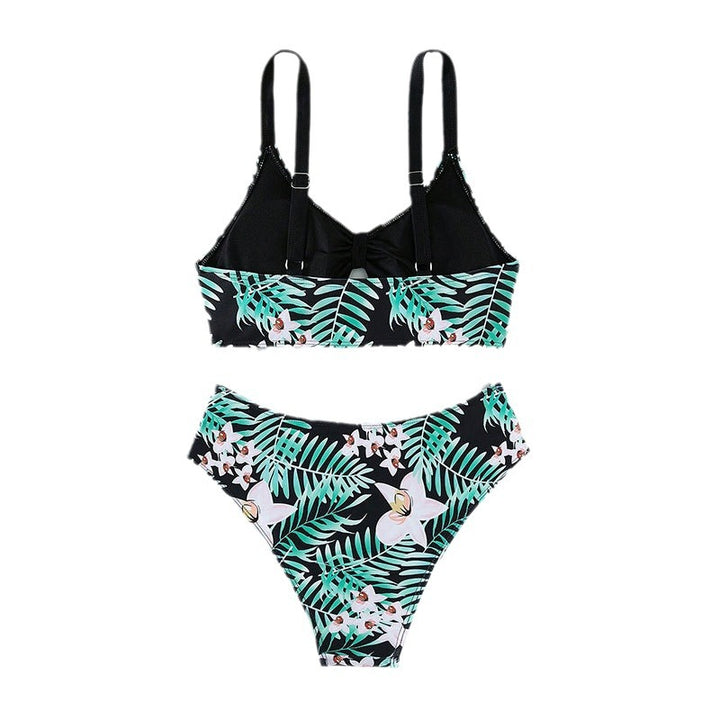 Damen Bikini-Set mit floralem Design und verstellbaren Trägern Drune