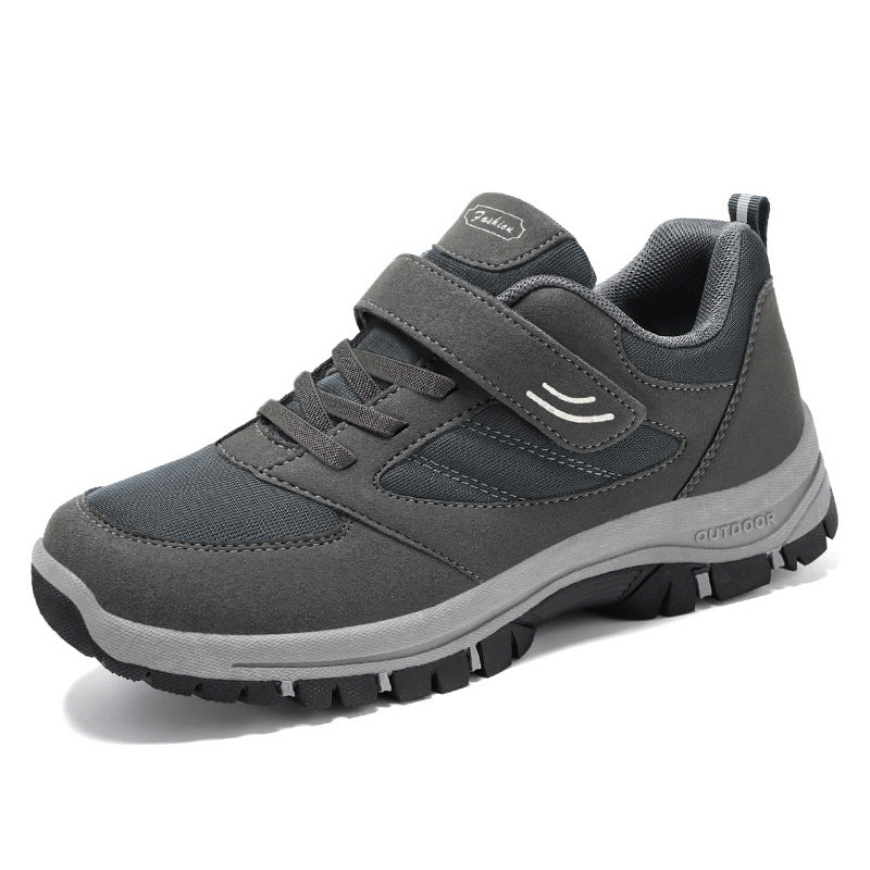 Herren nan robuste Outdoor-Sneaker mit Klettverschluss, atmungsaktivem Strickoberteil und profilierter rutschfester Sohle Drune
