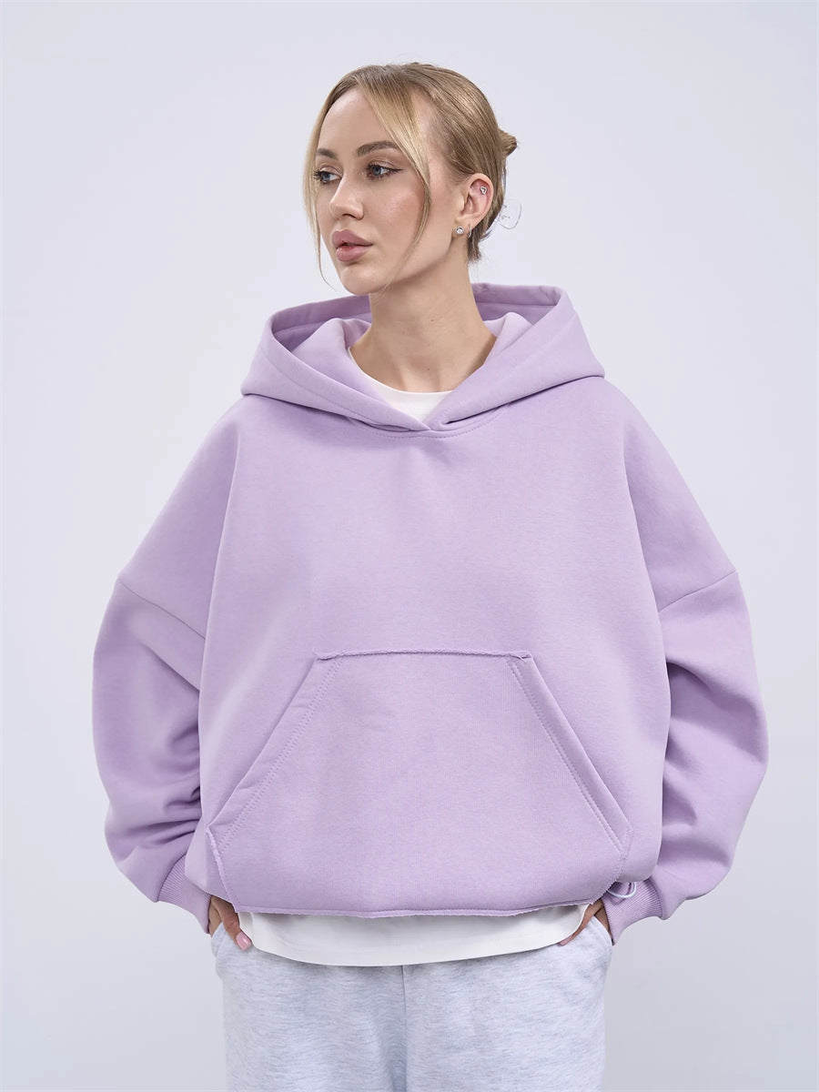 Damen oversized Kapuzenpullover mit seitlichen Taschen und lässigem Schnitt Drune