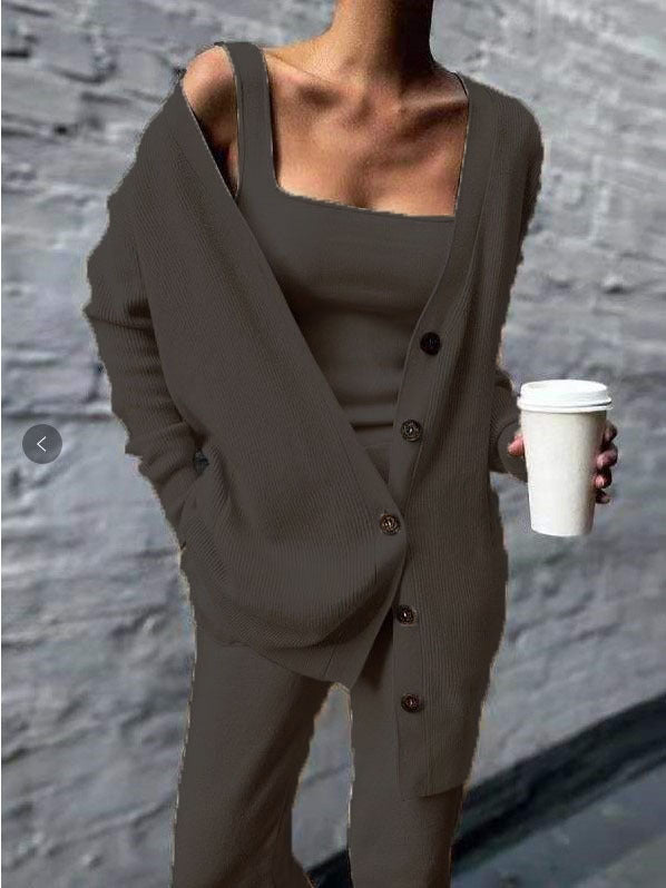Damen Strickjacke mit lässigem Schnitt und praktischen Taschen Drune