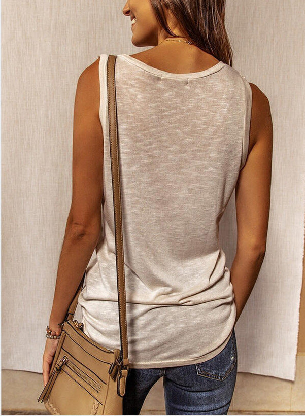 Damen Tanktop mit metallischem Besatz Drune