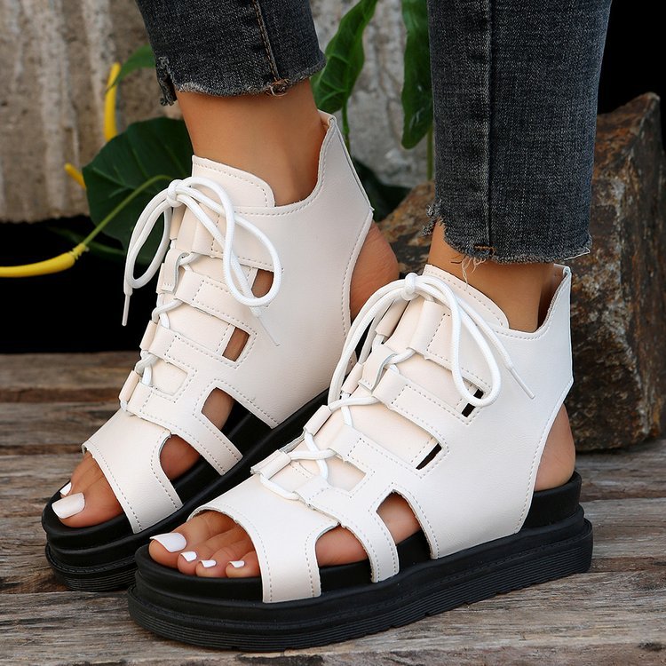 Damen Sportliche Sandalen mit atmungsaktiver Oberflächenstruktur und bequemem Absatz Drune