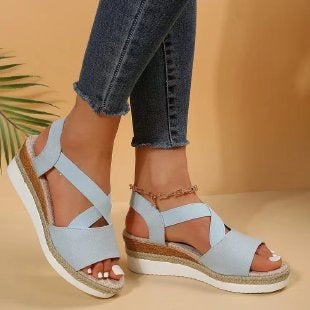 Damen Wedge-Sandalen mit geflochtenem Riemedesign Drune