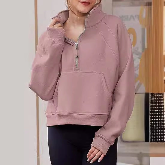 Damen stylischer Half-Zip Sweatshirt Drune