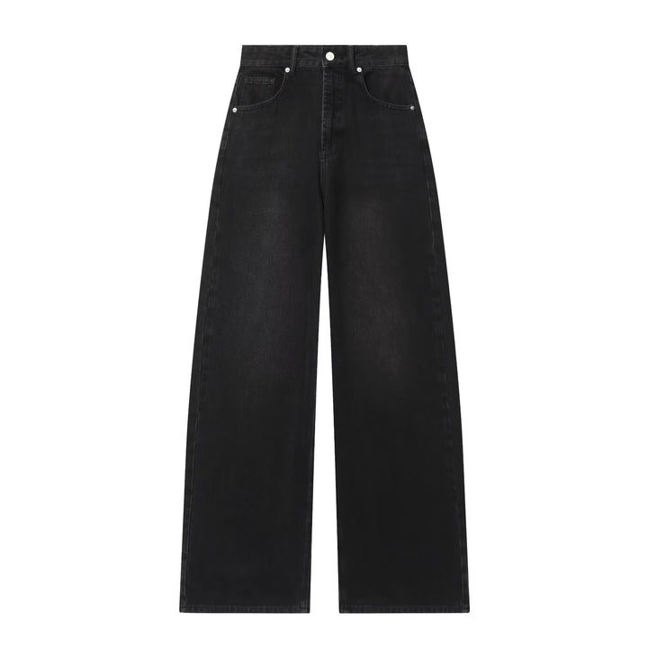 Damen weite Hochbundhose aus nachhaltigem Material mit eleganter Textur Drune