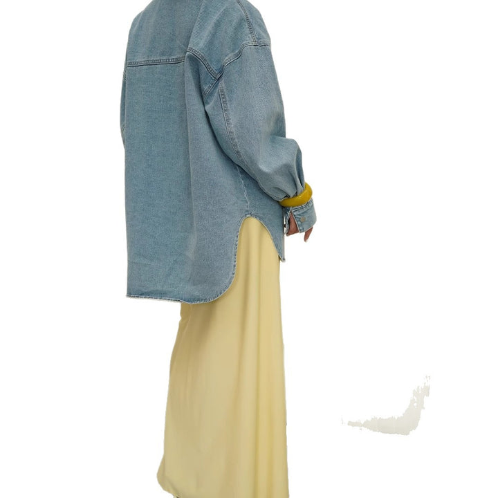 Damen Denimjacke mit lässigem Schnitt und bequemen Details Drune