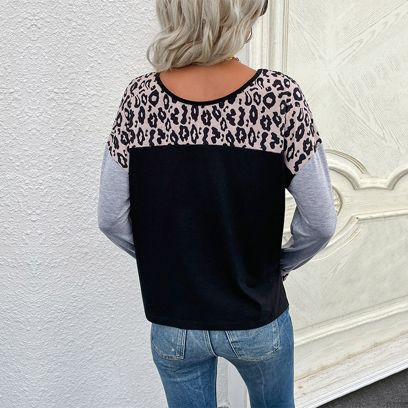 Damen Trendiges Oberteil mit animalischem Design und modernen Akzenten Drune