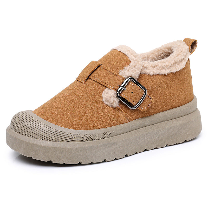 Damen Warmgefütterte Slip-On Sneakers mit verstellbarem Riemen Drune