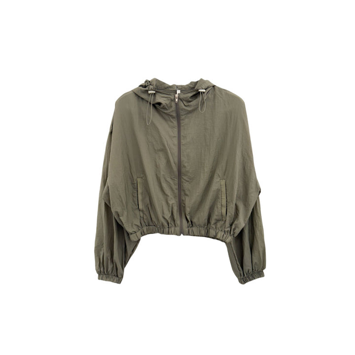 Damen leichte Übergangsjacke mit Kängurutasche Drune