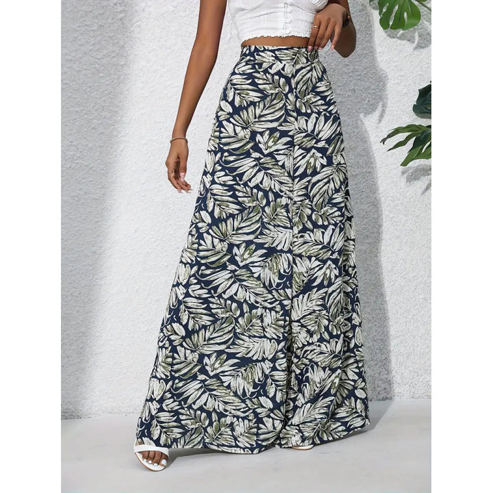 Damen Weit geschnittene Sommerhose mit floralem Muster Drune
