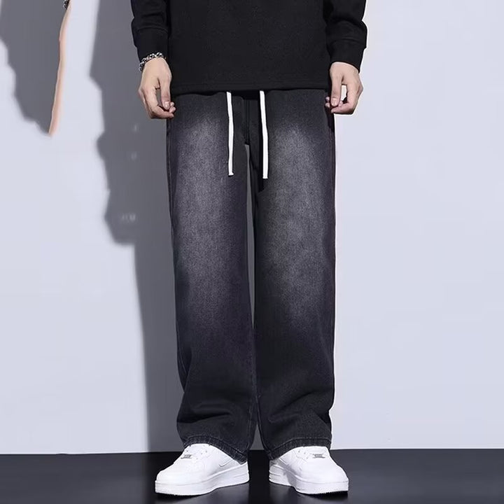 Herren lässige Relaxed Fit Jeans mit modernem Schnitt und elastischem Bund Drune