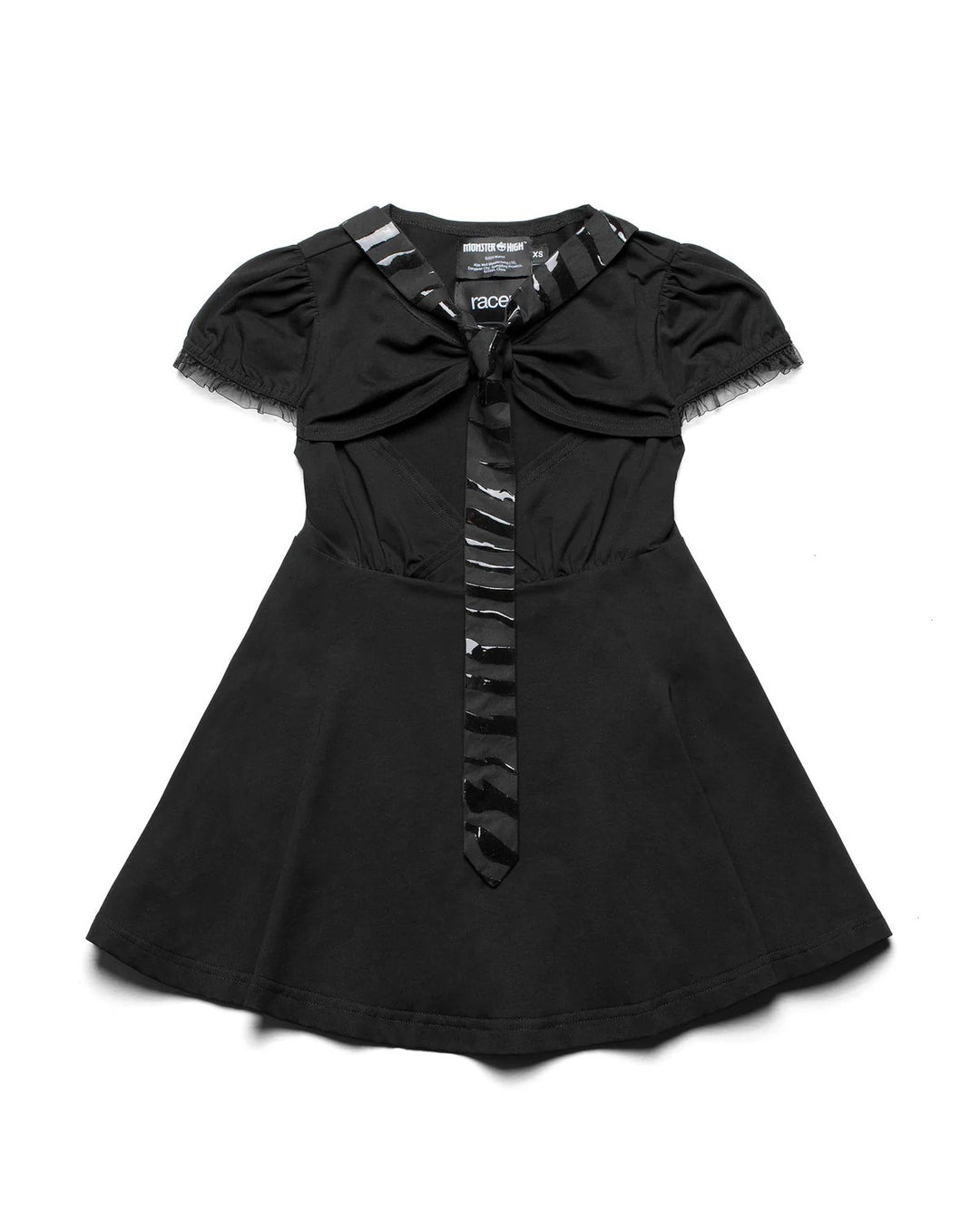 Damen verspieltes Kleid mit großem Kragen und tailliertem Design Drune