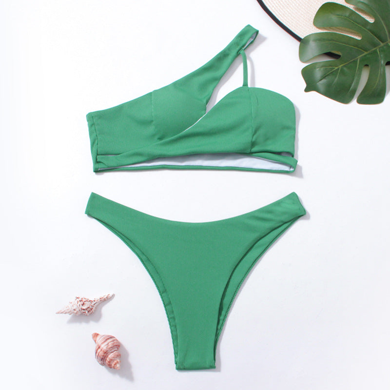 Damen Triangel-Bikini mit asymmetrischem Oberteil und schickem Design Drune