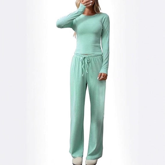 Damen lässiges Longsleeve Freizeit-Set mit weitem Schnitt Drune