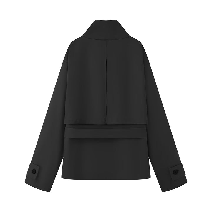 Damen modische Utility-Jacke mit hohem Kragen Drune