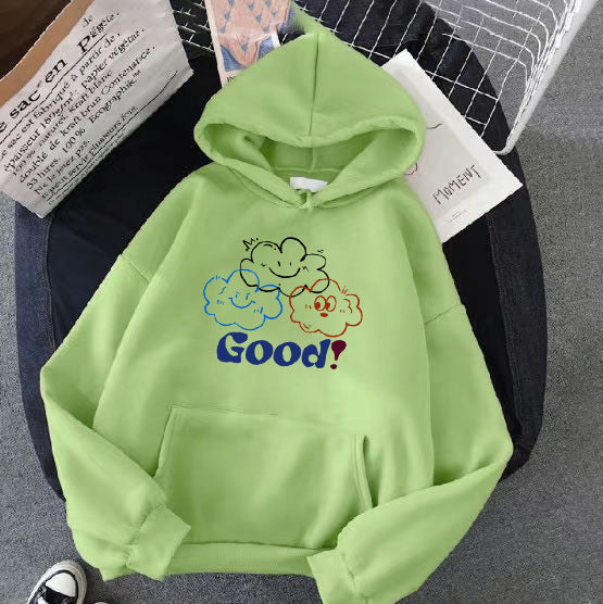 Damen Kapuzenpullover mit kreativem Cartoon-Motiv und bequemer Passform Drune