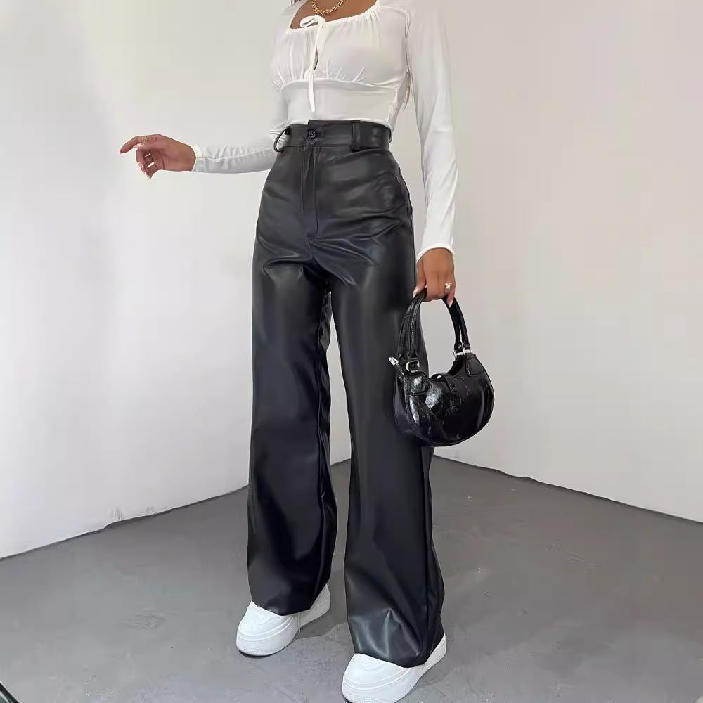 Damen Weite Hochbundhose aus leichtem Material mit eleganter Passform Drune