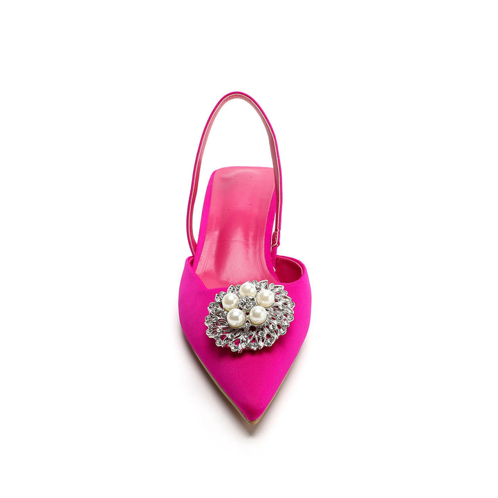 Damen Sling-Pumps mit elegantem Perlenschmuck und bequemer Laufsohle Drune