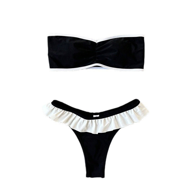 Damen Bandeau-Bikini mit Rüschendetails Drune