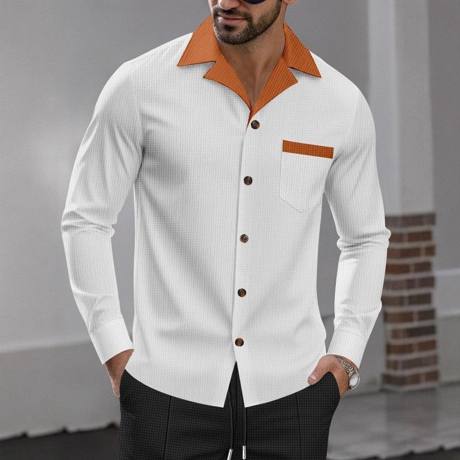 Herren Schicke Langarmhemd Drune