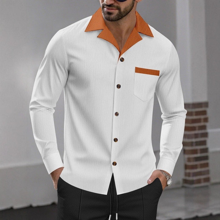 Herren Schicke Langarmhemd Drune