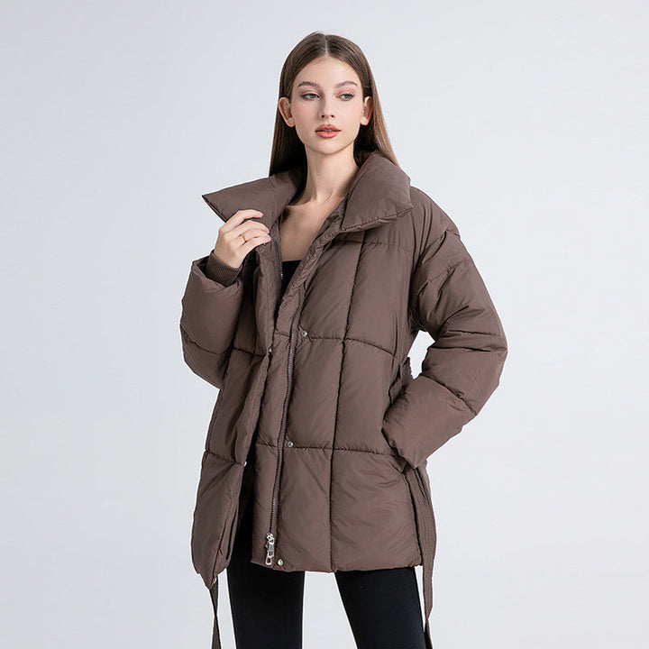 Drune | Warme Pufferjacke mit Gürtel Leicht und Stilvoll Perfekt Für Kalte Tage