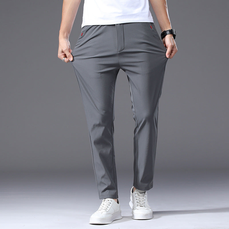 Herren modische und bequeme Chino-Hose mit elastischem Bund Drune
