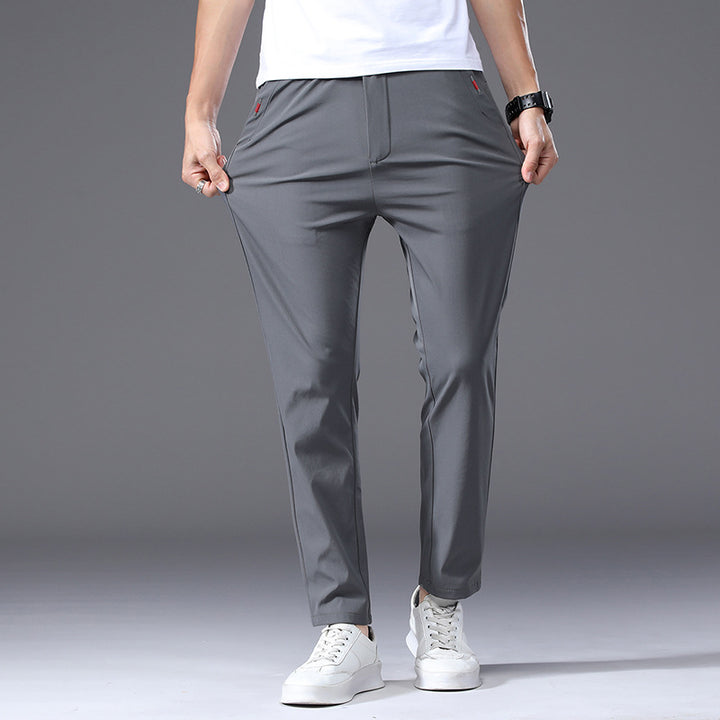 Herren modische und bequeme Chino-Hose mit elastischem Bund Drune