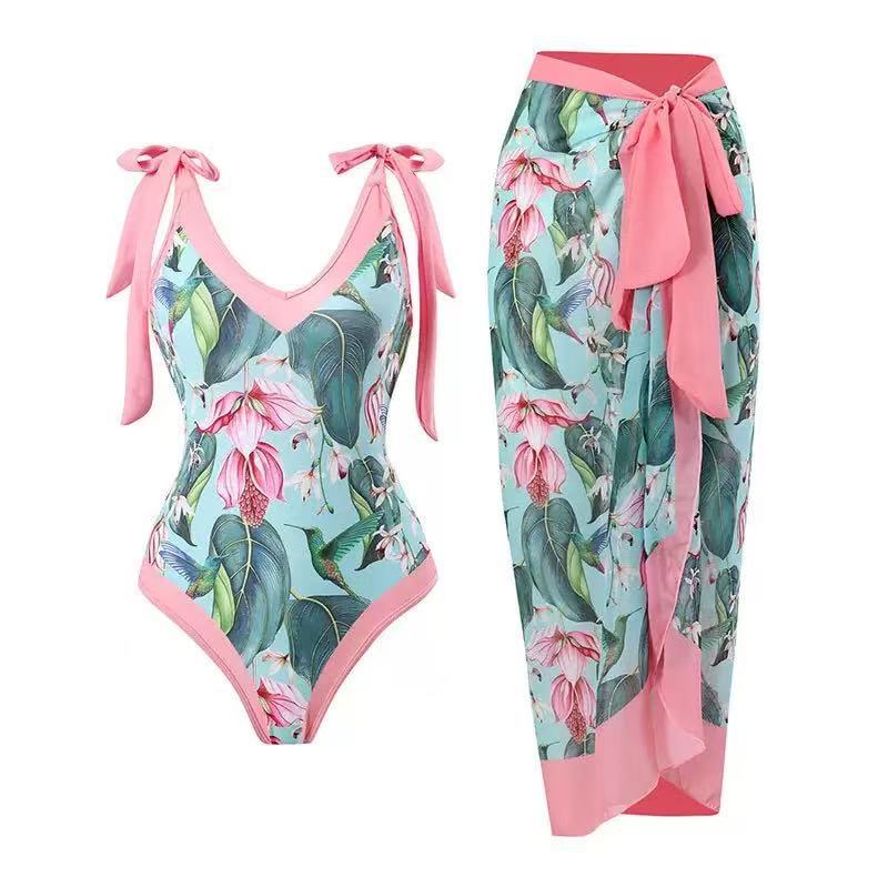 Damen Badeanzug und Strandrock mit Lemon-Design Drune