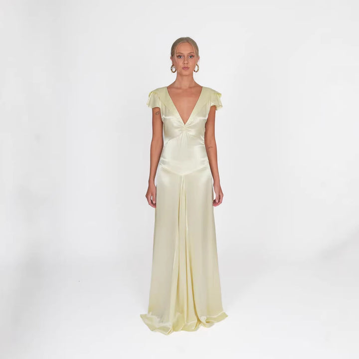Damen Elegante und fließende Satin-Jumpsuit Drune