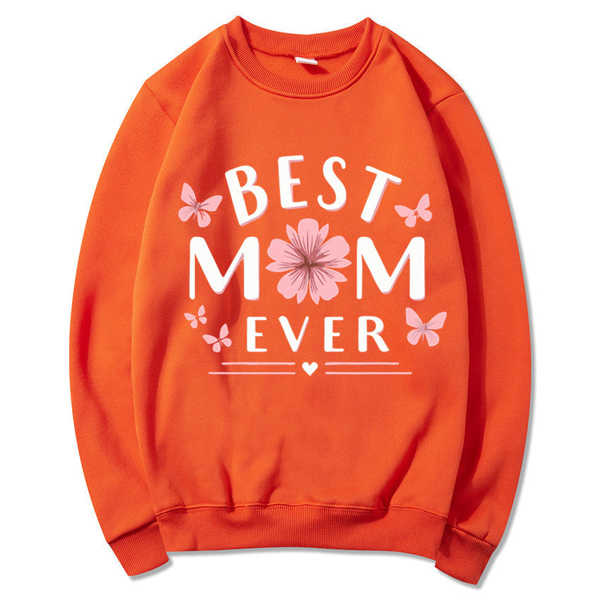 Damen Sweatshirt mit verspieltem Lieblingsspruch und floralem Design Drune