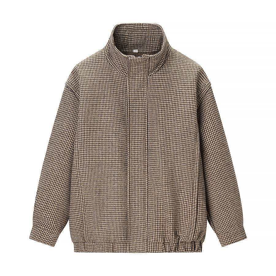 Damen Übergangsjacke mit modernem Hahnentritt-Muster Drune