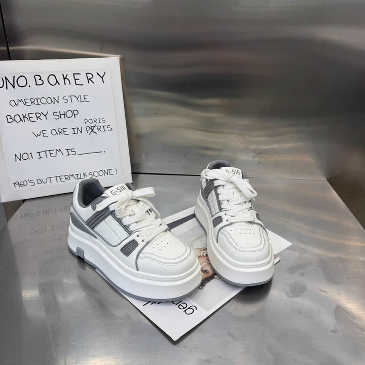 Damen Sportliche Sneakers mit dämpfender Plateausohle und atmungsaktiven Einsätzen Drune